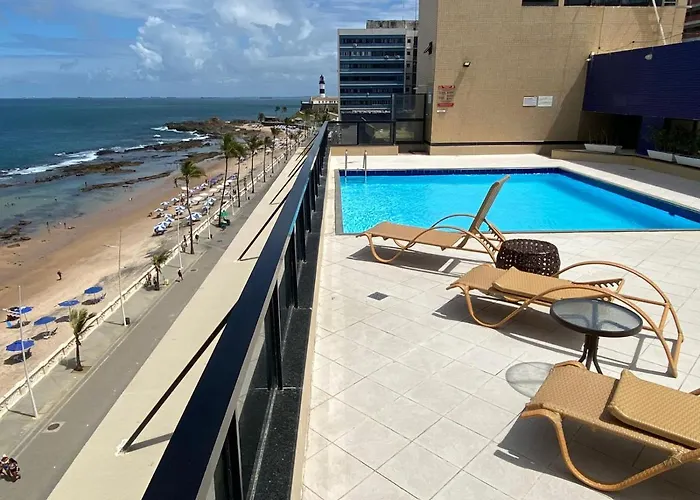 Apartamento Aconchegante Flat Beira Mar Praia Farol Da Barra